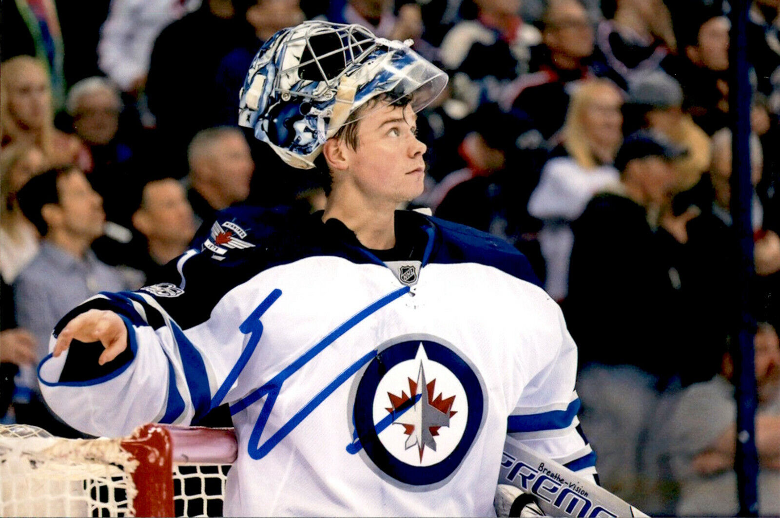 Eric Comrie SIGNED 4x6 Photo Poster painting WINNIPEG JETS #3