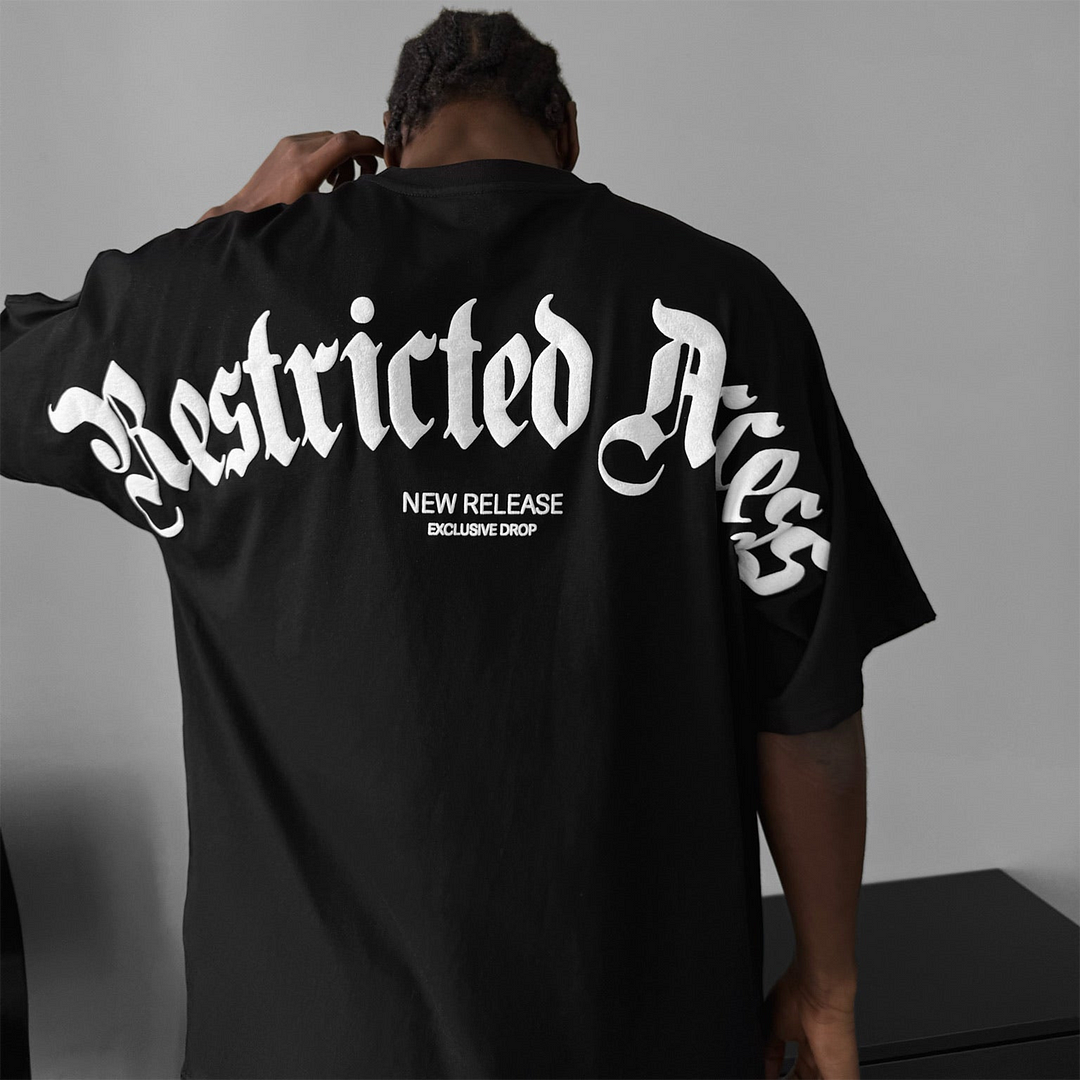  Stylish "Restricted Access" Graphic T-Shirt for Men
