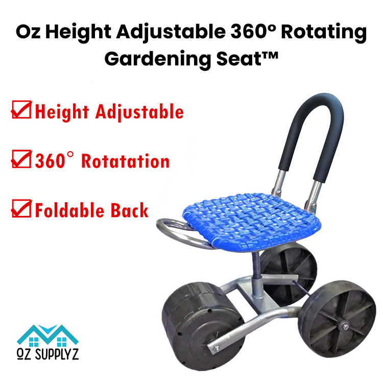 Oz Height Adjustable 360Â° Rotating Gardening Seat