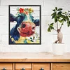 >SALE<Full Embroidery Eco-cotton Thread 11CT Printed Cow Cross Stitch Kit 40x50cm
