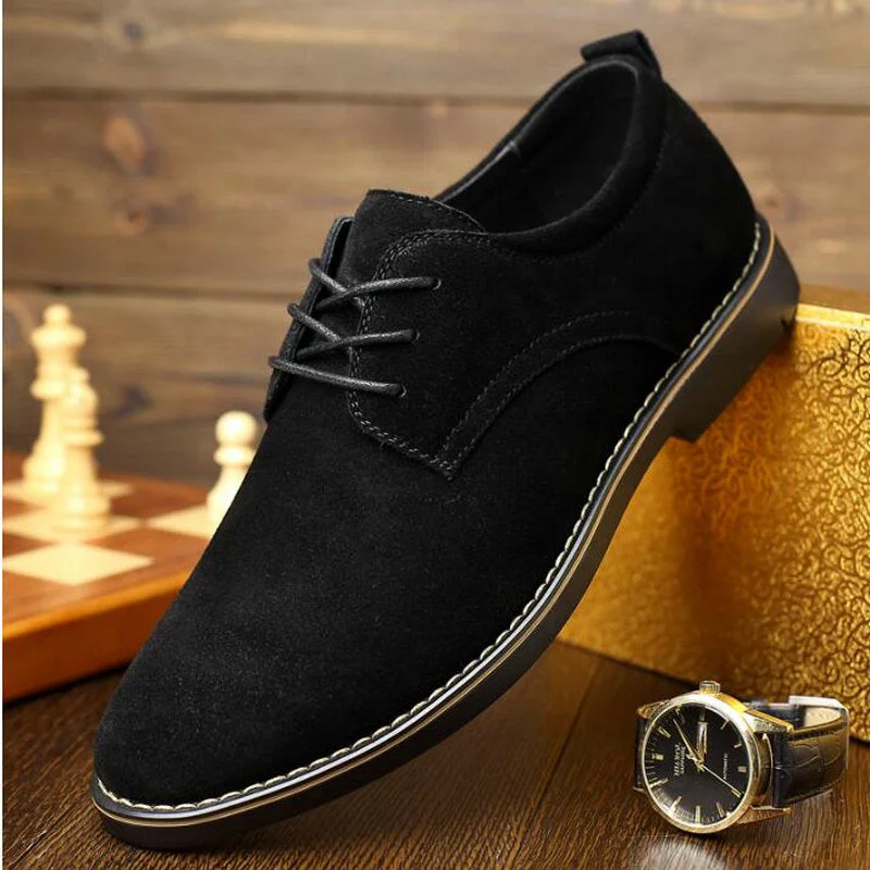 2020 Male Suede Leather Classic Brogue Formal  Shoes  Men Dress Shoes Male Wedding Office Business Shoes Men Dress Shoes Leather