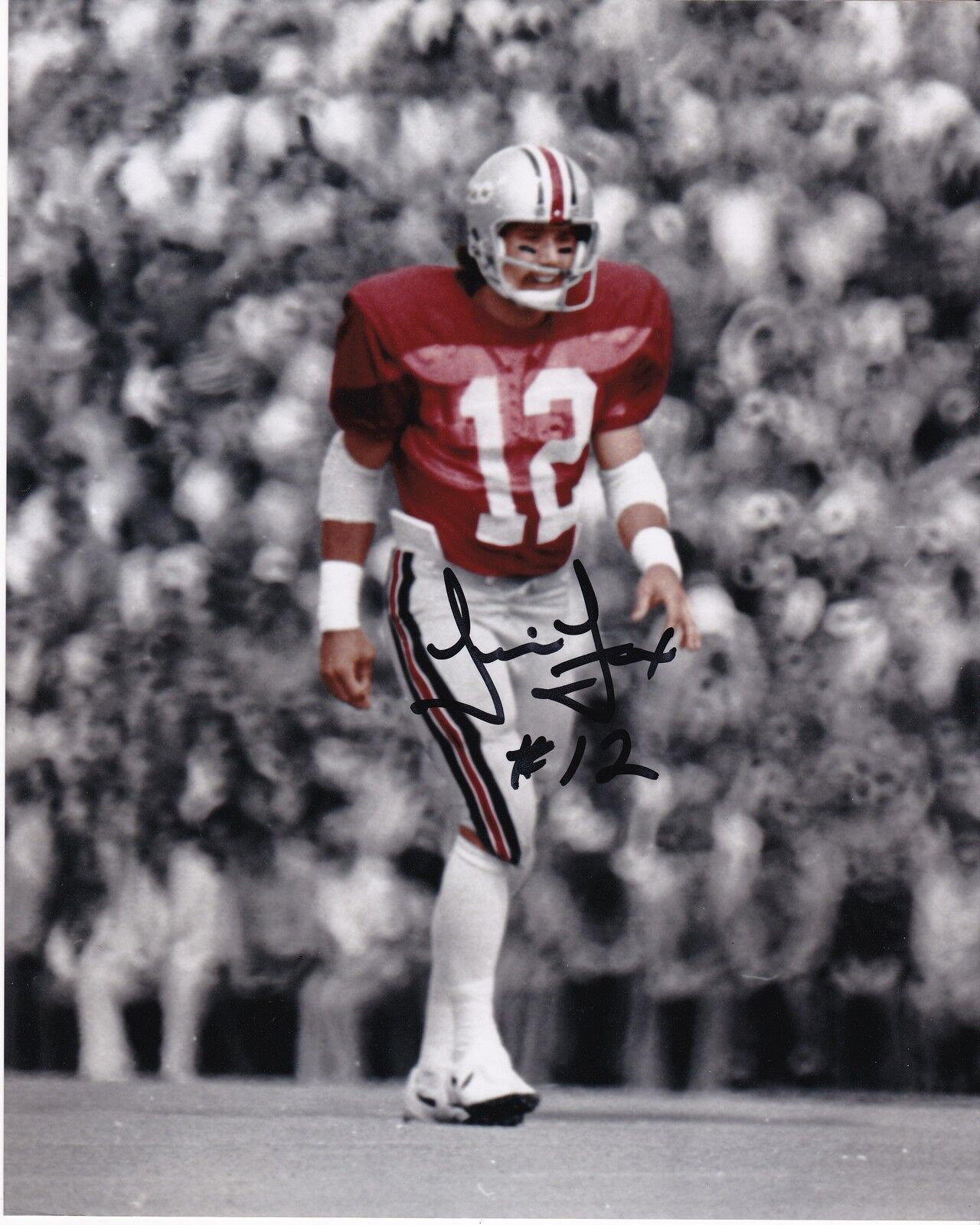 TIM FOX OHIO STATE BUCKEYES ACTION SIGNED 8x10