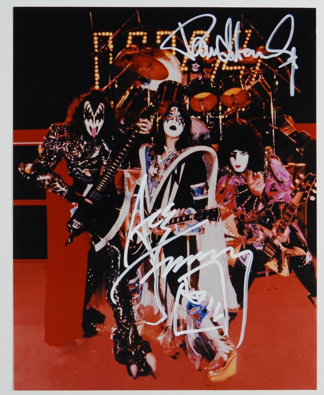 KISS Paul Stanley Ace Frehley Signed JSA Signed Autograph 8 x 10 Photo Poster painting