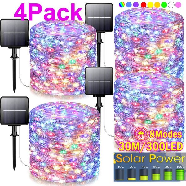 2022New Upgrade Christmas Lights,Solar Powered /USB Powered 10/20/50/100/200/300 LED Solar Light Outdoor Lamp String Lights for Holiday Christmas Party Waterproof Fairy Lights for Garden Patio,Christmas, Party, Wedding 1/2/4 Pack - Shop Trendy Women's Fashion | TeeYours