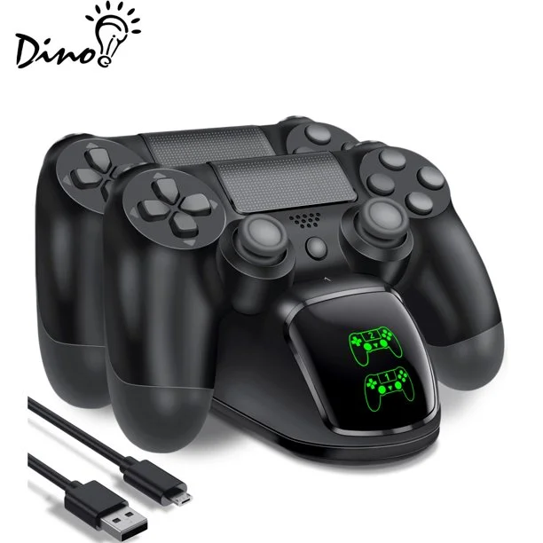 DinoFire PS4 Controller Charger Station, Wireless Dualshock Charging station with Fast 2 Charging Port for Playstation 4