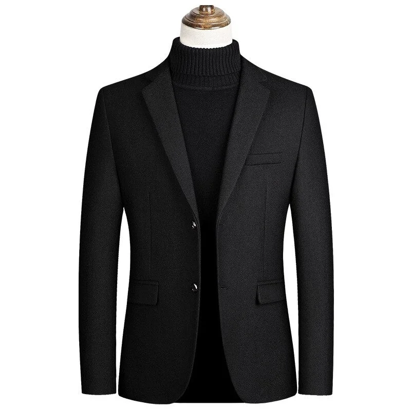 BOLUBAO Brand Men Wool Blend Blazers Autumn Men High Quality Fashion Solid Color Suit Jacket Slim Casual Wool Blazer Male