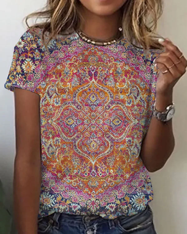 Women's Mandala Pattern Tee