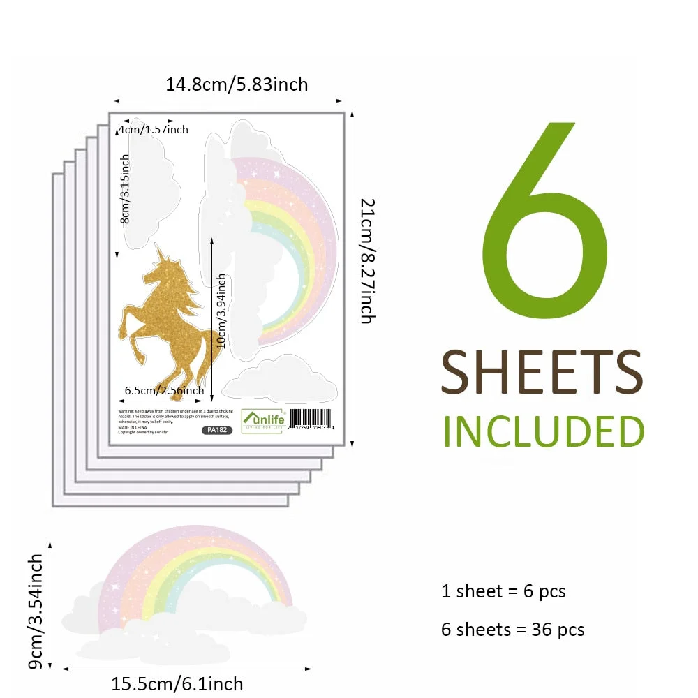 Rainbow Wallpaper On The Wall Stickers For Children's Room Ornaments Baby Room Stencils For Walls For Vinyls Decorative