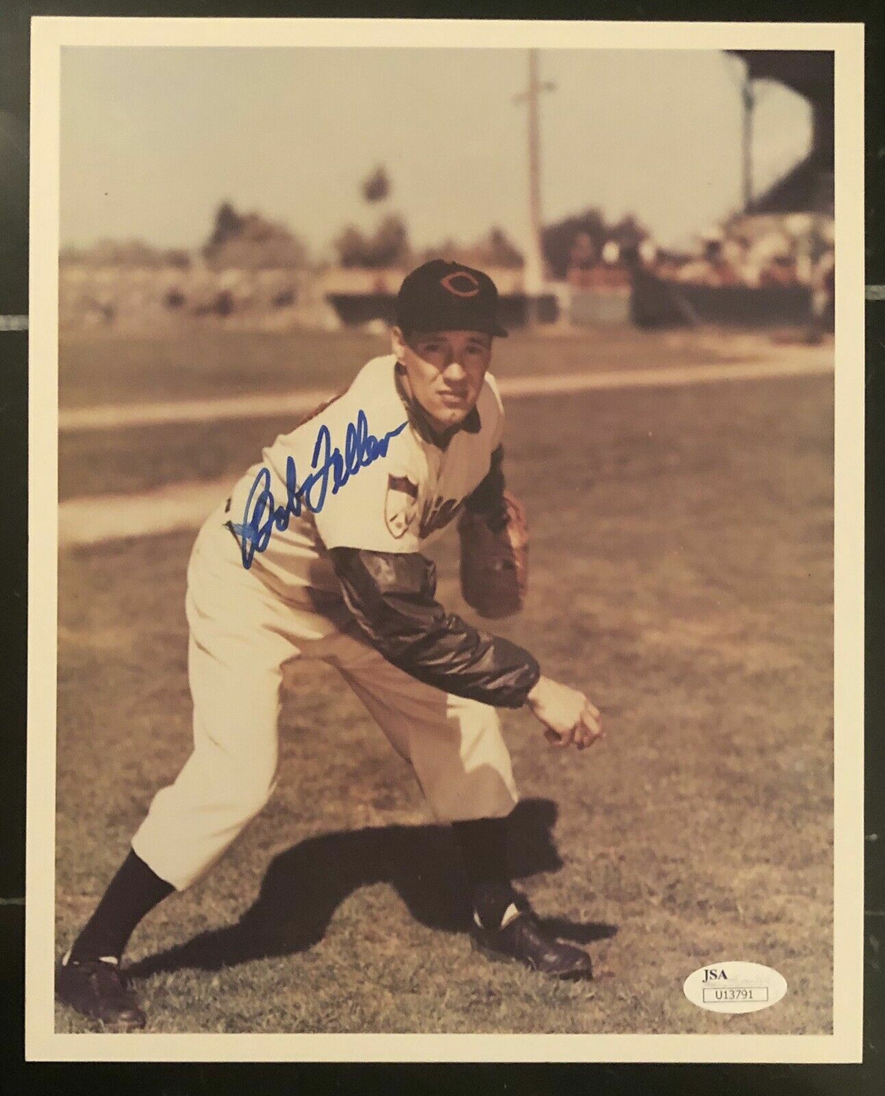 Bob Feller signed Cleveland Indians 8x10 autographed Photo Poster painting JSA