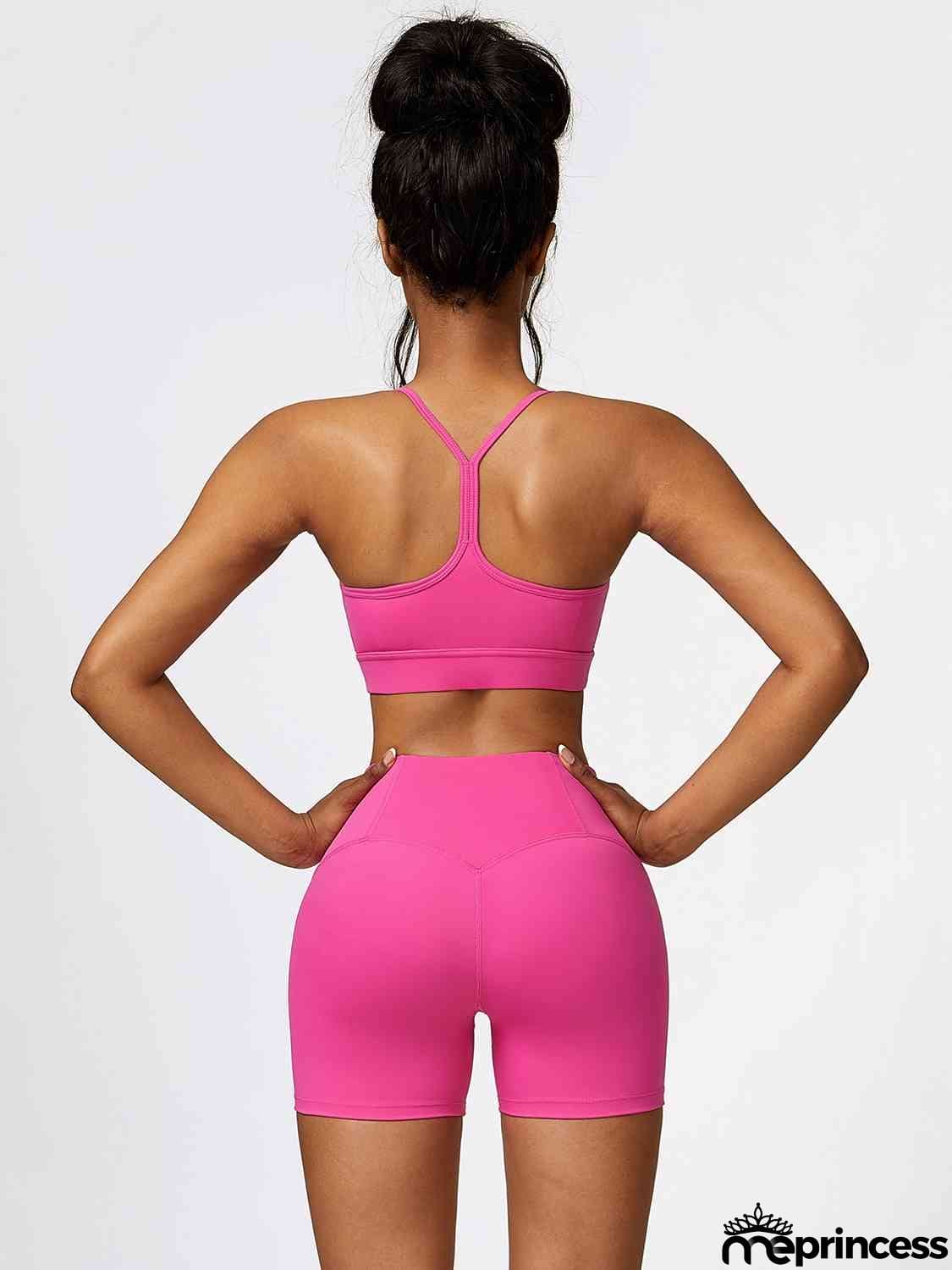 Sport Bra and Wide Waistband Shorts Set