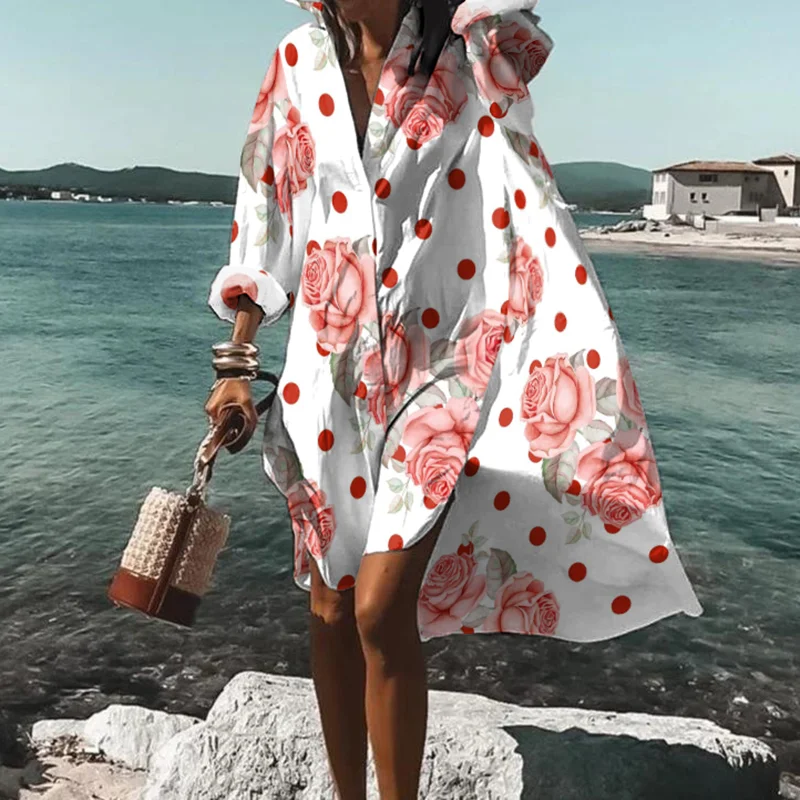 ⚡NEW SEASON⚡Polka-Dot Floral-Print Midi Dress
