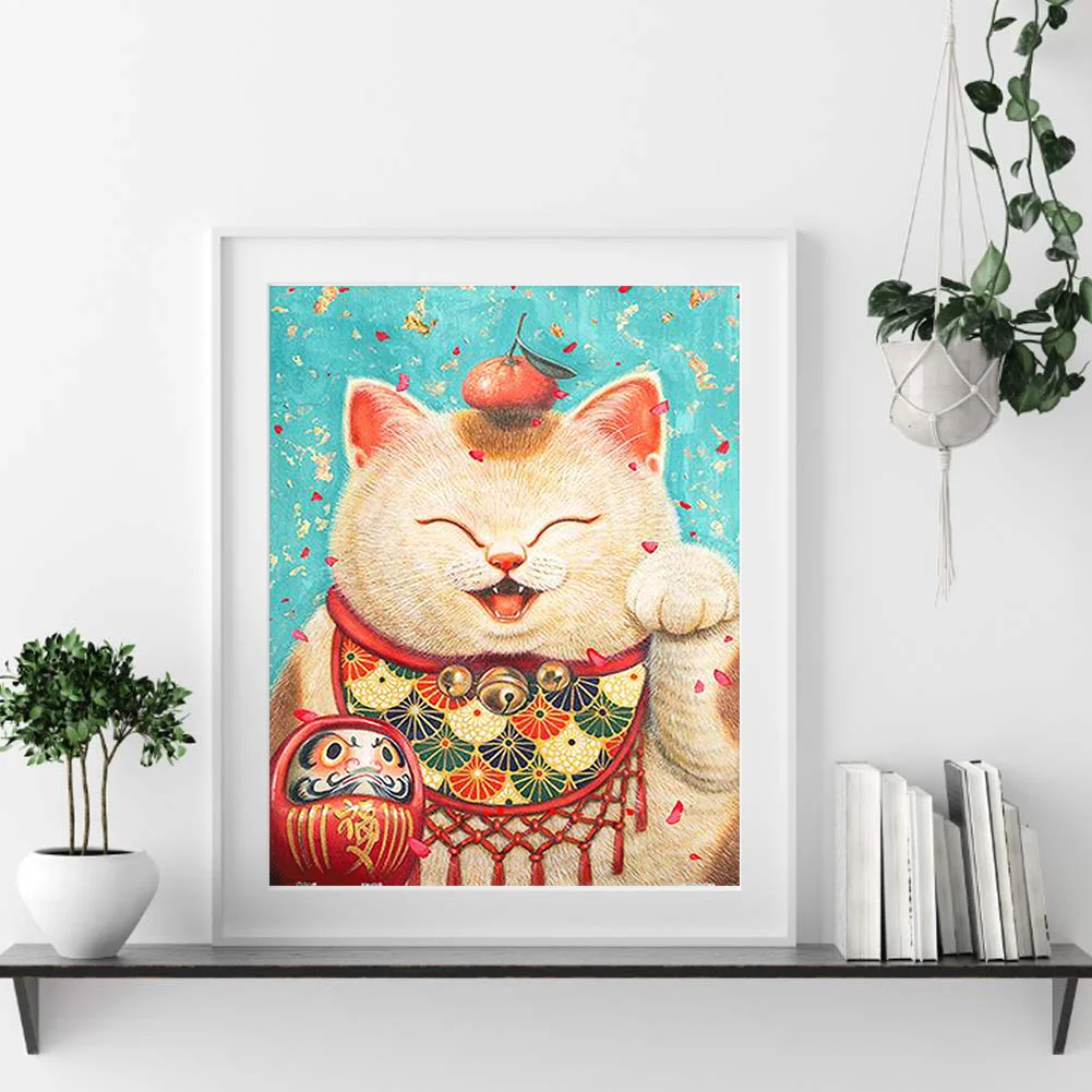 Diamond Painting - Full Round Drill - Lucky Cat