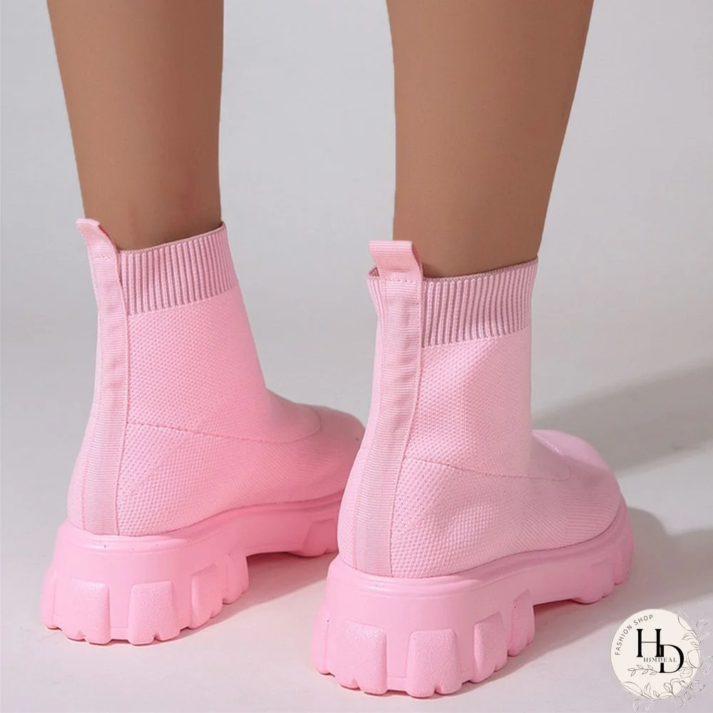 Apricot Casual Daily Patchwork Solid Color Round Keep Warm Comfortable Shoes