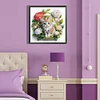 Diamond Painting-DIY Crystal Rhinestone Simple Flower Cat(40x40cm)