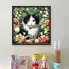Flowers And Cats-11CT Stamped Cross Stitch 50*50cm/19.69*19.69in