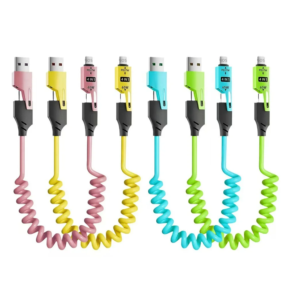 4 in 1 Spring Fast Charging Cable