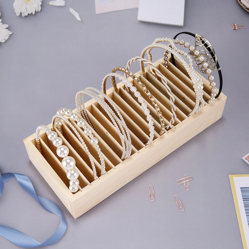 1 Piece Solid Wood Minimalist Classic Style Rectangle Jewelry Rack