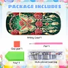 (US Local)Rose Pattern DIY Diamond Pencil Case Pens Brushes Accessories Travel Pencil Box
