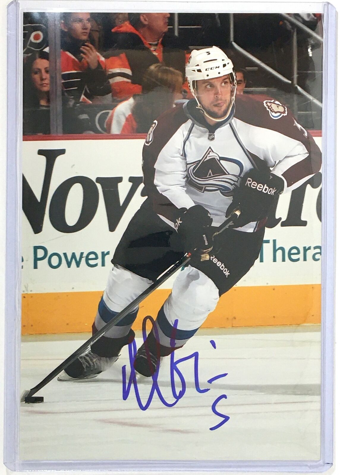 Nate Guenin Signed 4x6 Photo Poster painting Flyers Penguins Blue Jackets Ducks Avalanche Auto