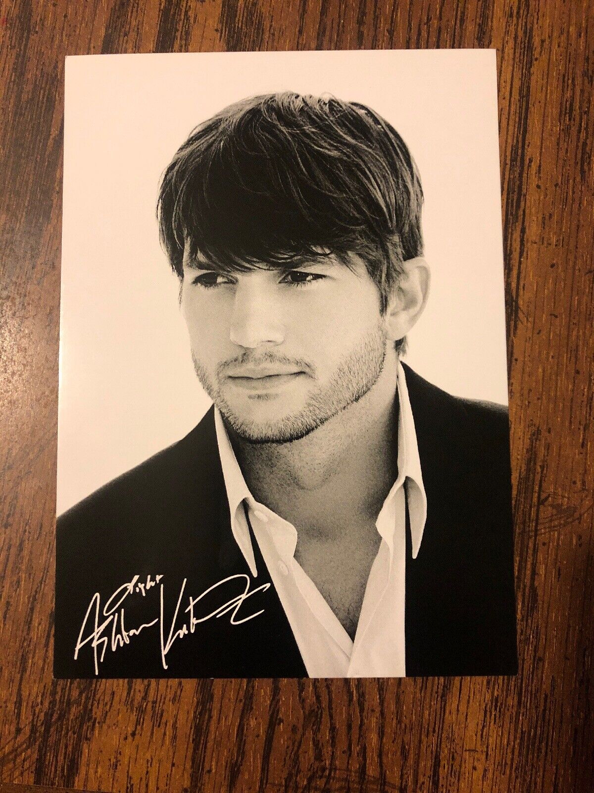 Ashton Kutcher Signed Autograph 5x7 Photo Poster painting Preprint Auto Pen