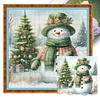 (Counted/Stamped)Christmas Snowman-11CT Cross Stitch 40*40cm