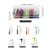 40pcs Soft Fishing Lures Kit with 10pcs Jig Head Hook Artificial Bait Soft Bait