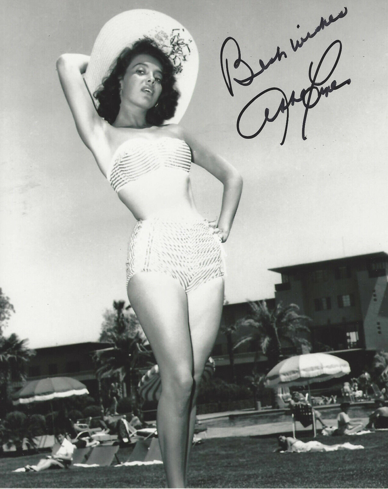 ABBE LANE MODEL & ACTRESS SIGNED AUTHENTIC 8x10 Photo Poster painting w/COA TWILIGHT ZONE MOVIE