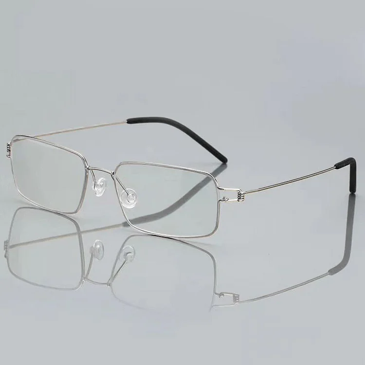 Men Business Reading Glasses Eye Protection Anti-Blue Light Titanium Alloy Frame Male Hyperopia Presbyopia Prescription Glasses