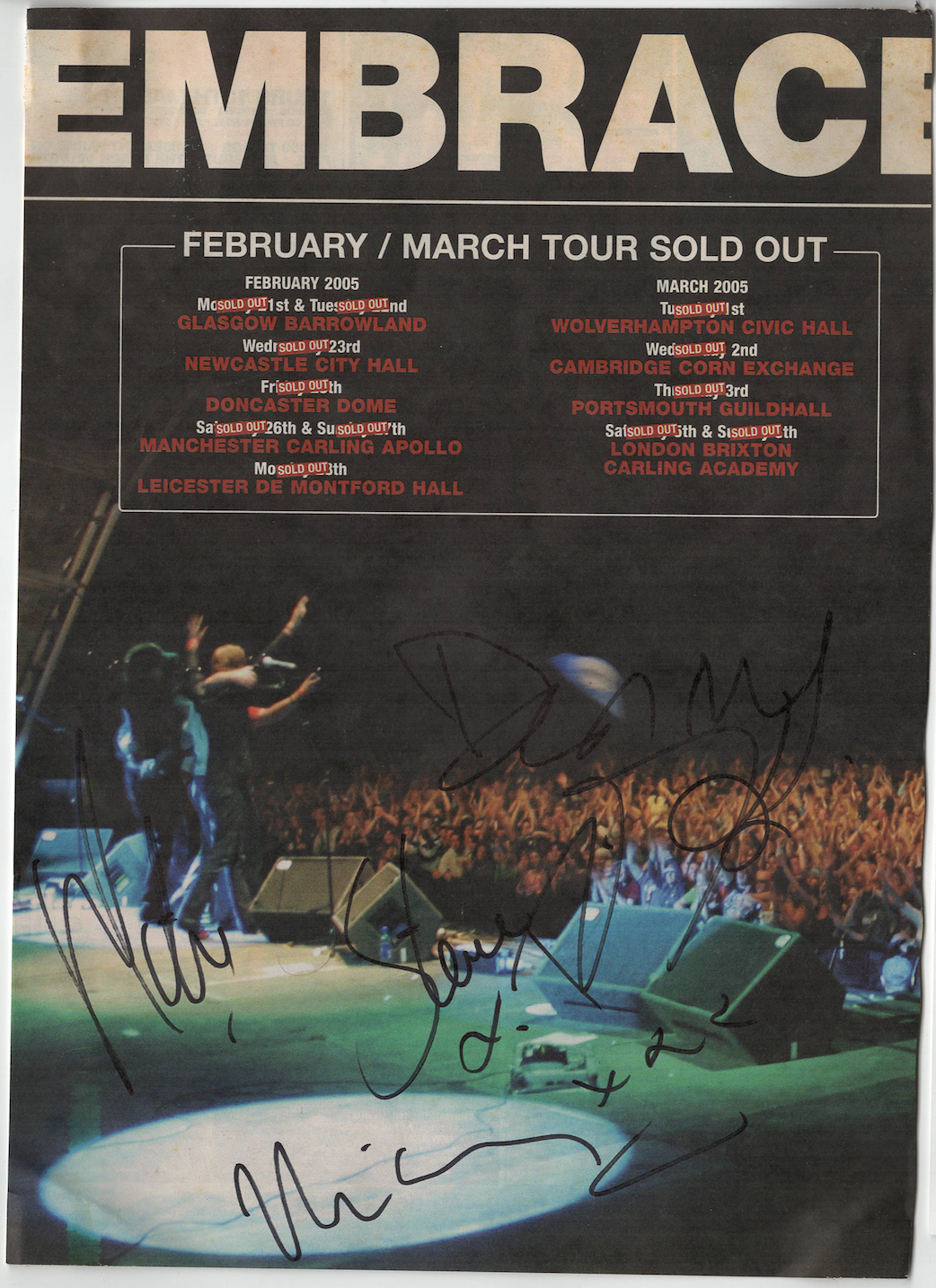 Embrace band signed autographed magazine Photo Poster painting! Guaranteed Authentic! 2601