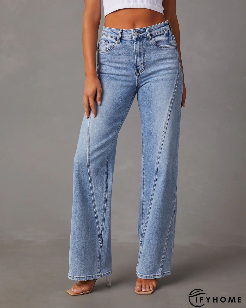 Denim Solid Casual Jeans | IFYHOME