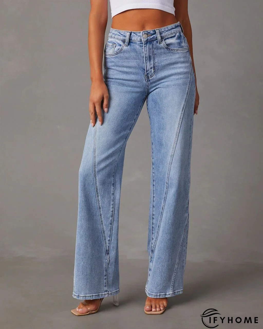 Denim Solid Casual Jeans | IFYHOME