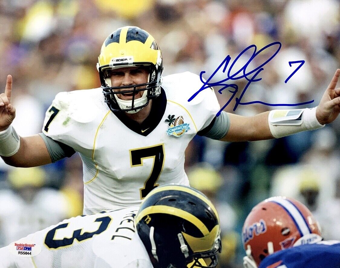 Chad Henne Signed 8x10 Photo Poster painting Michigan Wolverines PSA R55844