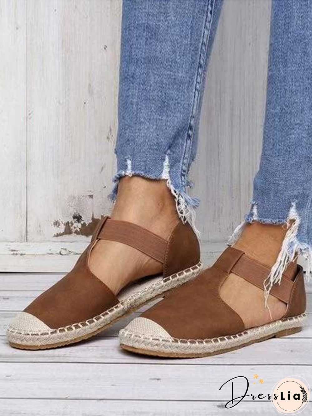 Linen Straw Fisherman's Roman Sandals