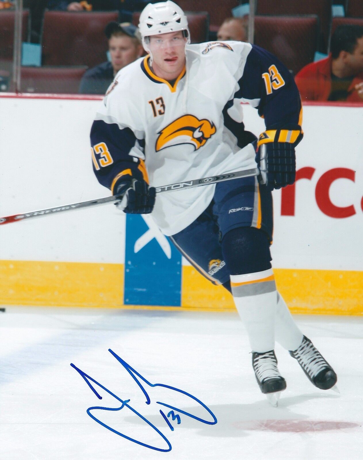 Signed 8x10 JIRI NOVOTNY Buffalo Sabres Autographed Photo Poster painting - COA