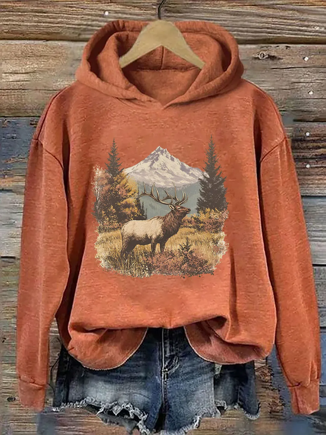 Retro Elk Hoodie