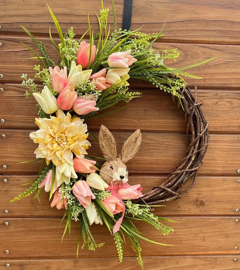 Easter Wreath Bunny Farmhouse Wreath