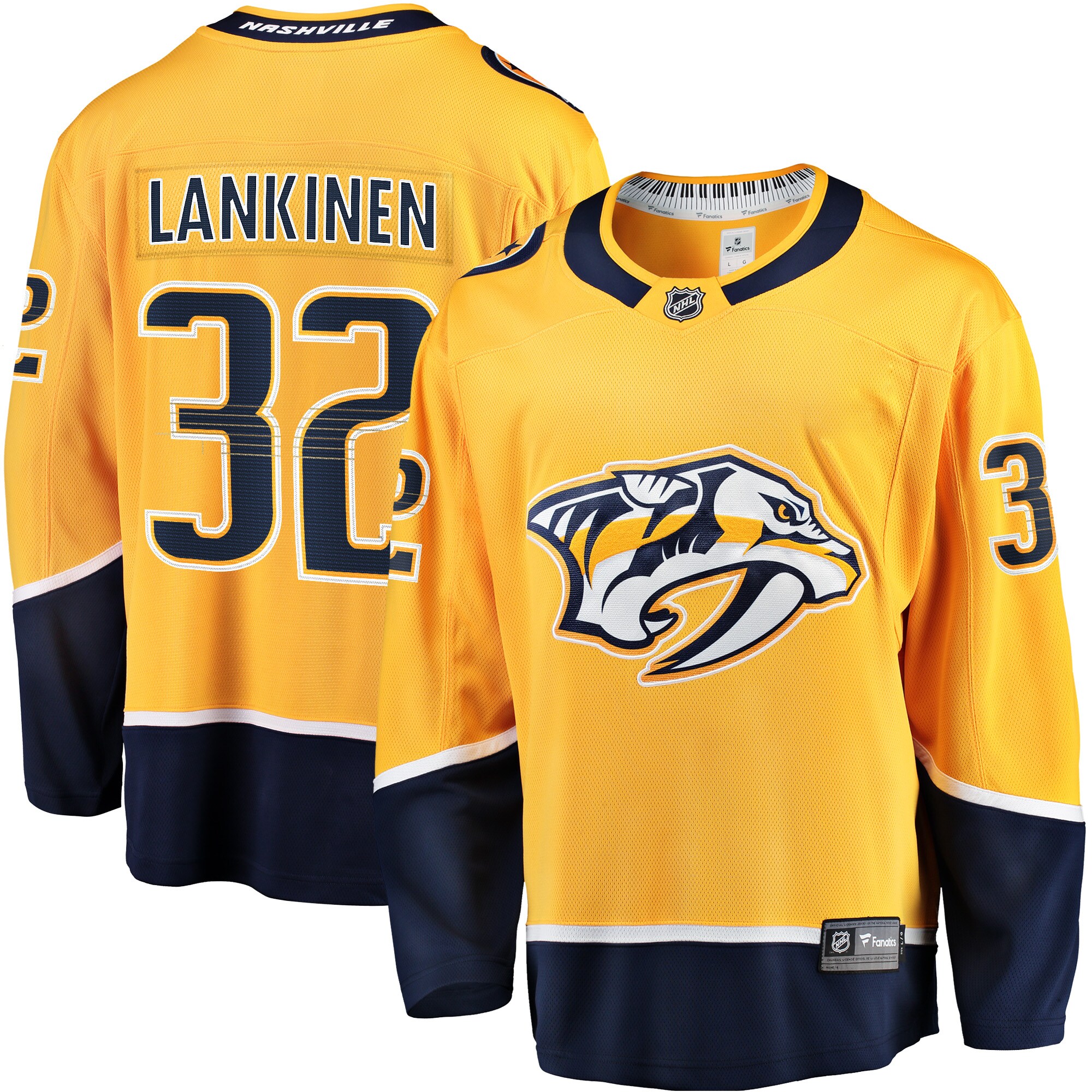 Kevin Lankinen Nashville Predators Fanatics Home Breakaway   Jersey &ndash; Gold mysite