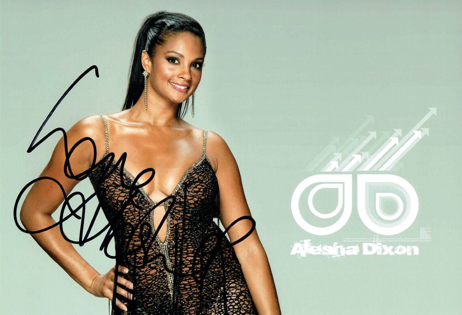 Alesha DIXON Signed Autograph SEXY 12x8 Photo Poster painting AFTAL COA British Singer