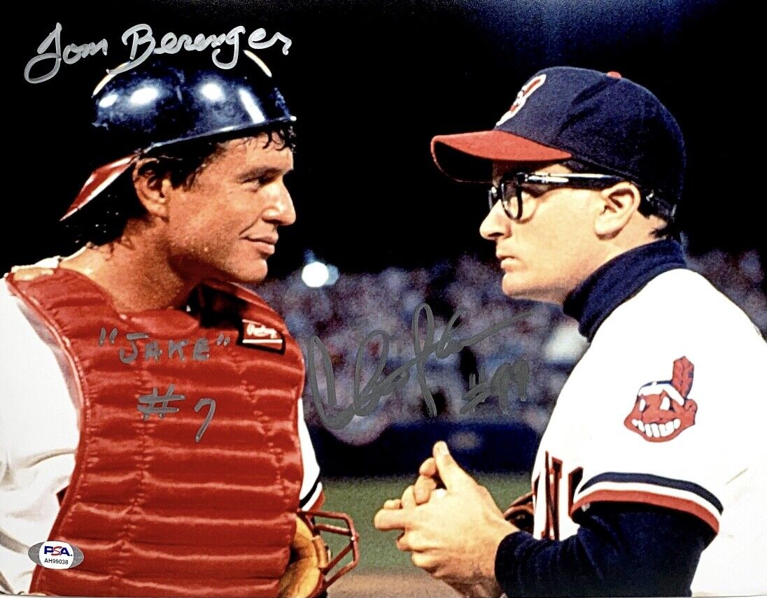 Charlie Sheen & Tom Berenger Signed Major League 11x14 Photo Poster painting PSA AH99038