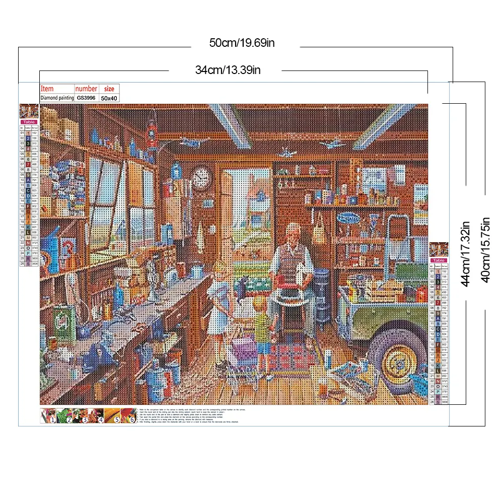 Diamond Painting - Full Square Drill - Cozy Tool Room(Canvas|50*40cm)