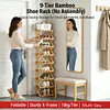 The 9-Tier No-Assembly Bamboo Rack !🌿👟