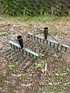 High Carbon Steel Nail Rake Weeding Rake Loose Soil Rake Farm Tools(12 Teeth)