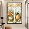 uk.everydayedeals (Limited Stock)Cross Stitch - 11ct Stamped - Retro Poster-Easter Egg Flower Rabbit (40*60cm)