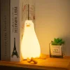 Lay Flat Duck Night Light, LED Soft Duck Lamp, Cute Glowing Duck, Silicone Dimmable Nursery Night Light, Rechargeable Bedside Touch Lamp