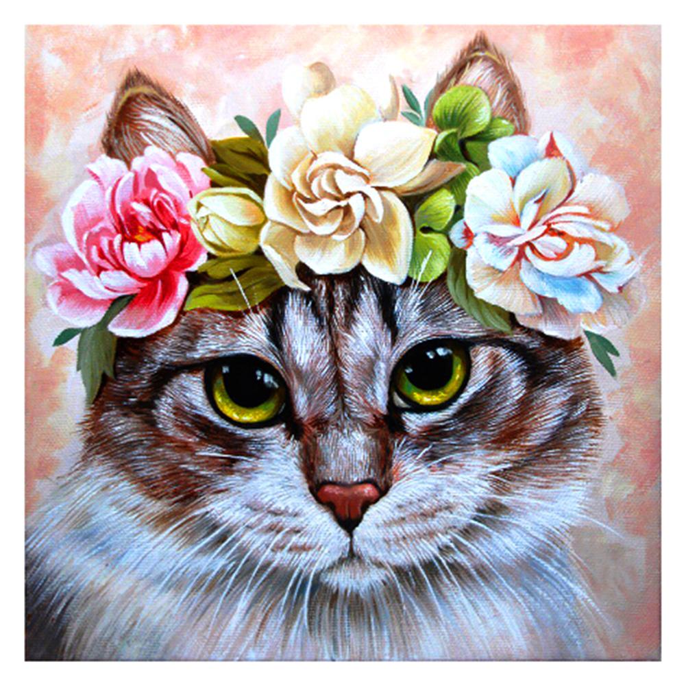 

30*30CM - Square Drill Diamond Painting - Cute Cat, 501 Original