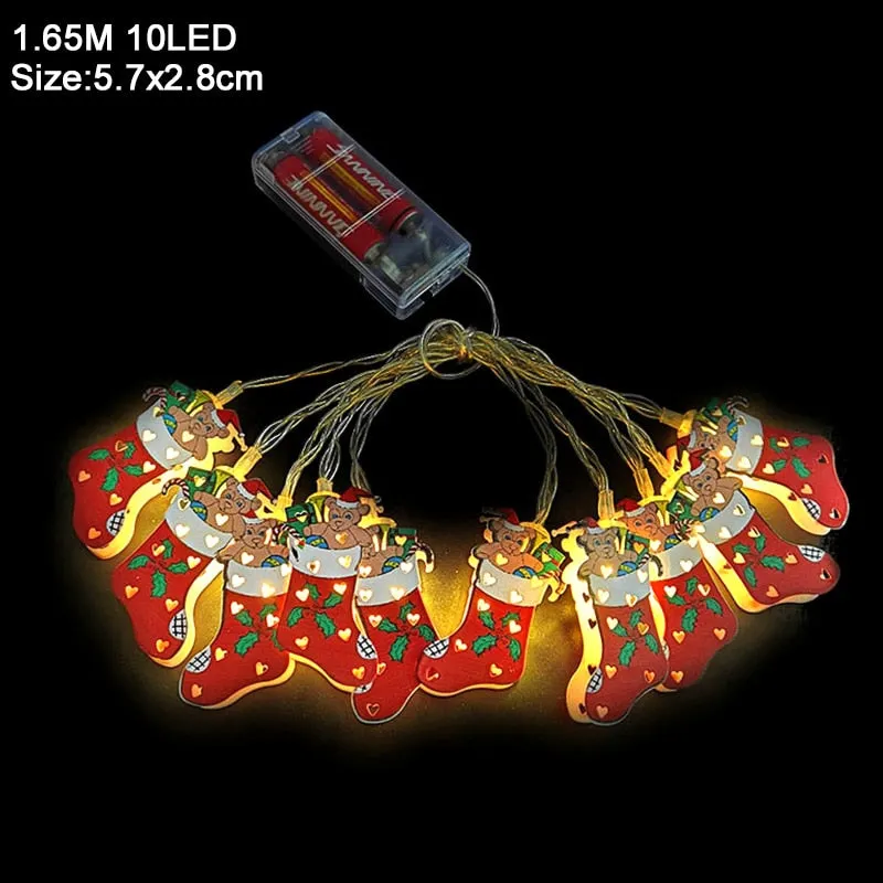 Santa Claus LED Light Merry Christmas Decorations For Home Christmas Tree Hanging Ornaments Garland Xmas Navidad New Year Gifts