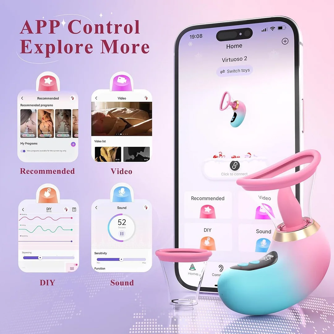 Dorelle Tongue Vibrator Suction App Control With Lcd Display