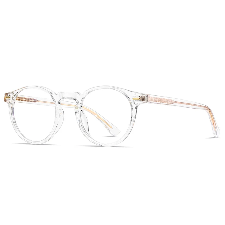 VICKY Round Blue Light Reading Glasses Women Eye Glasses Frame for Women Retro Plastic Titanium Anti-Blue Light Computer Eyewear