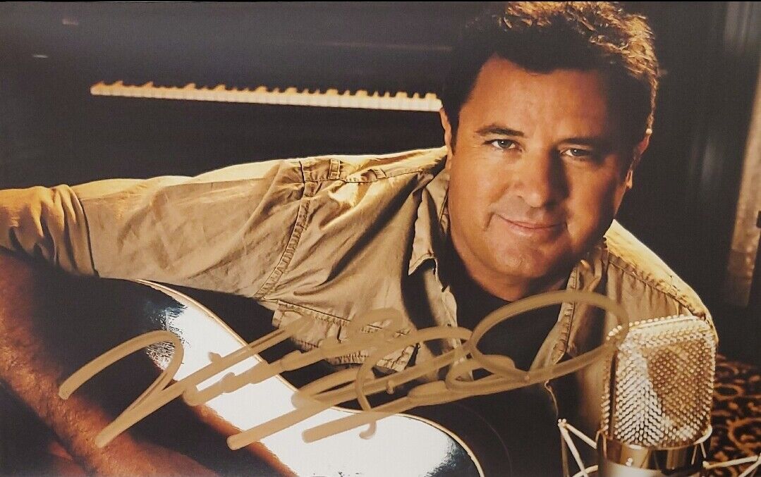 Vince Gill Hand Signed Autograph Photo Poster painting Country Singer Go Rest High on Mountain