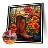 Diamond Painting-DIY Full Round Drill Stained Glass Art Boot